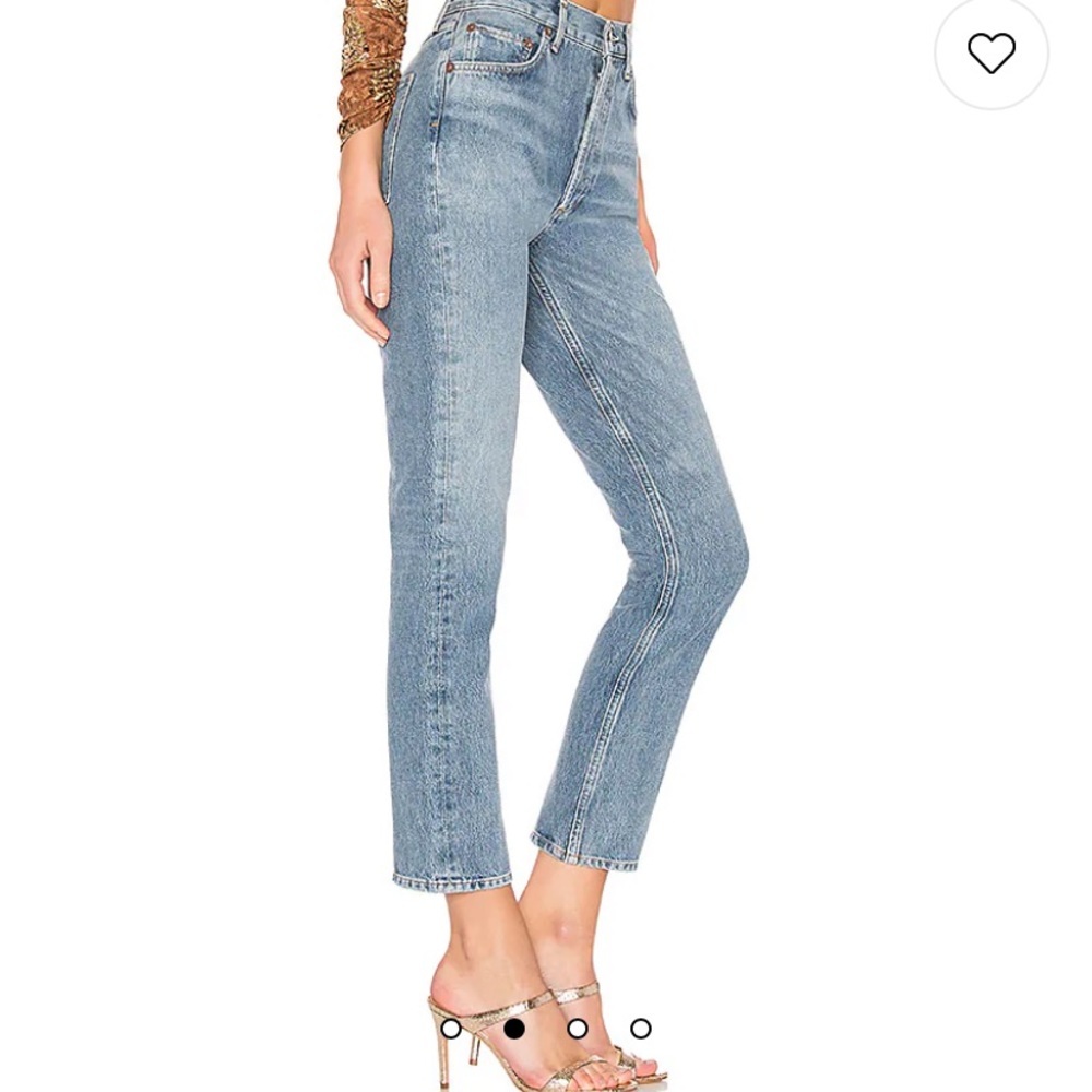 Agolde Remy High Rise Jeans Straight Luxury Denim - Picture 2 of 10